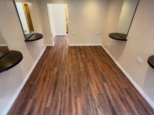 Polyfloor Camaro LVT flooring range in antique rosewood – Project 27