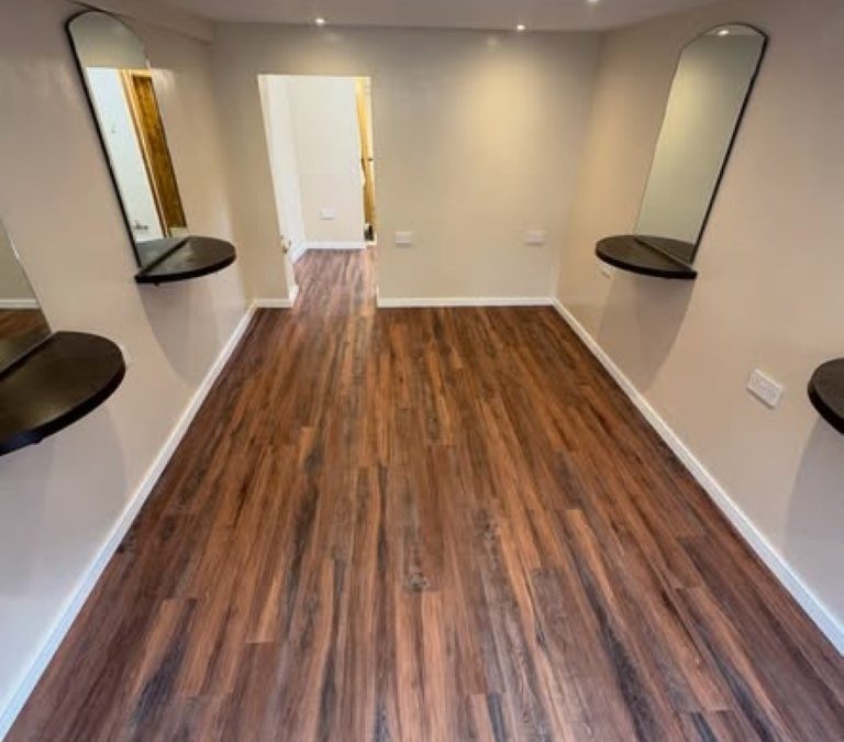 Polyfloor Camaro LVT flooring range in antique rosewood – Project 27