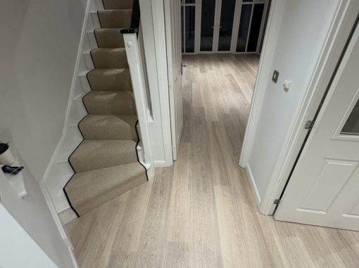 Karndean Van Gogh flooring and Cormar Malabar Weave carpeting – Project 34